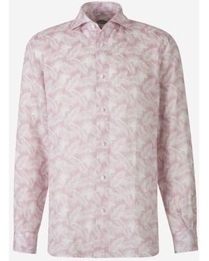 Vincenzo Di Ruggiero Palm Trees Motif Shirt - Pink