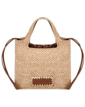 THEMOIRÈ Handbag Morea Small Raffia Natural - Brown