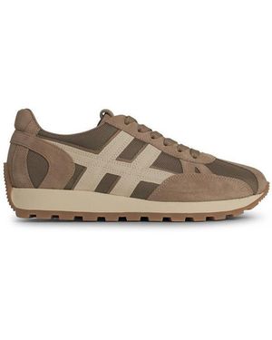 スニーカー HOGAN 'H671' sneakers Hogan H671' Beige Fabric Sneakers | ShopSimon