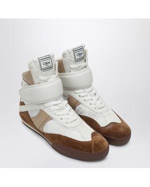 Chloé Kick Natural High-Top Sneaker - White