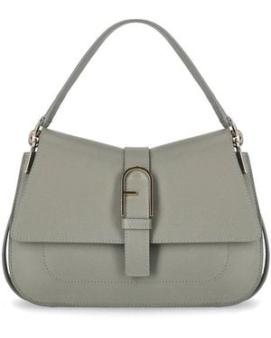 Furla Flow M Agave Handbag - Gray
