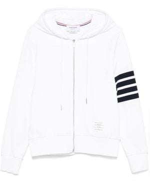 Thom Browne 4Bar Cotton Hoodie - White