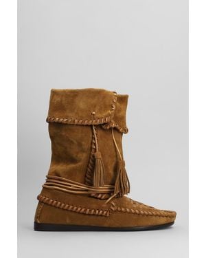 Isabel Marant Winki Low Heels Boots - Brown