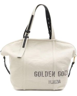 トートバッグ Golden  Deluxe Brand 24.7 Ew Shopping Bag In Canvas Golden Goose 247 Ew Canvas Shopping Bag in Gray | Lyst
