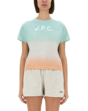 a.p.c. x asics "Cloud" T-Shirt - Green