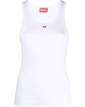 DIESEL Tank Top With Logo - White