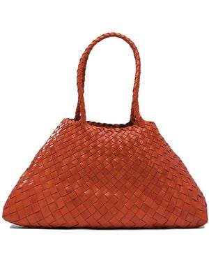 Dragon Diffusion Santa Croce Big Tapered Leather Straps Shoulder Lenght Straps 44X23X14 Cm