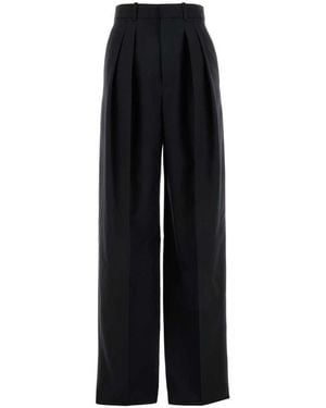 Saint Laurent Wide-Leg Pants - Black