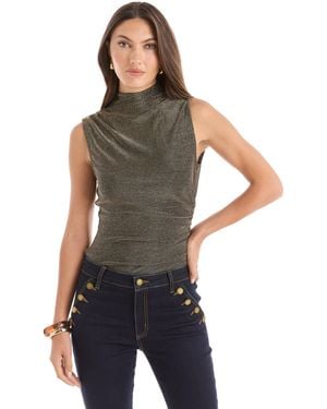 The Noli Shop Mia Shimmer Tank - Black
