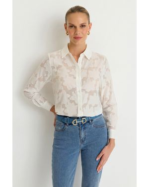 The Noli Shop Stelle Button Up - Red