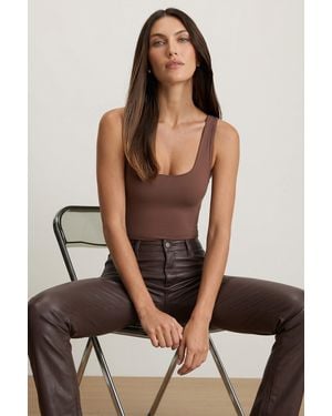 The Noli Shop Loren Bodysuit - Brown