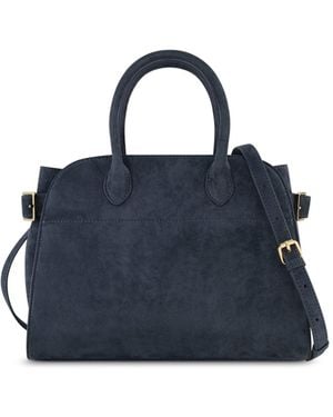 The Noli Shop Margo Suede Bag - Blue