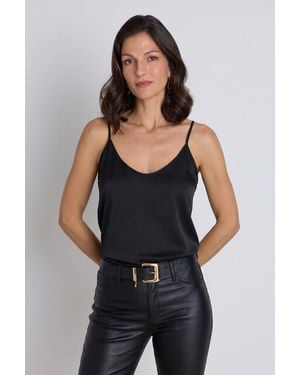 The Noli Shop Yara Silk Camisole - Black