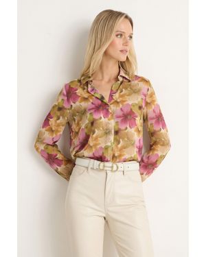 The Noli Shop Ana Chiffon Blouse - Red