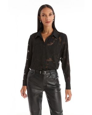 The Noli Shop Stelle Button Up - Black