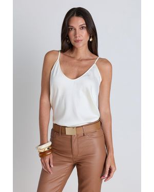 The Noli Shop Yara Silk Camisole - White