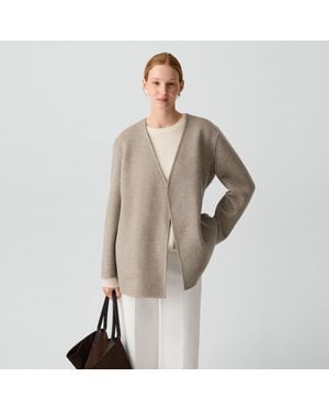 Theory Reversible Cardigan Jacket - Natural