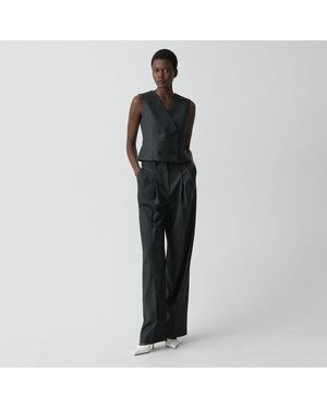 Theory Double Pleat Pant, 33' - White