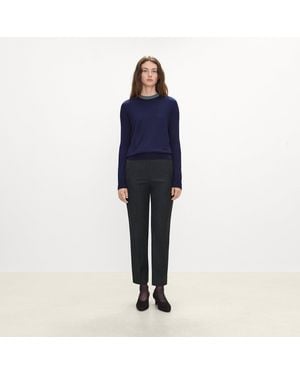 Theory Marcee Cropped Pull-On Pant - Blue