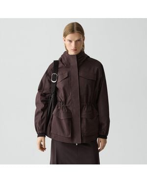 Theory Cinched Windbreaker Jacket - Brown