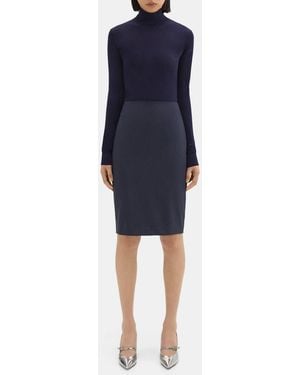 Theory Pencil Skirt - Blue
