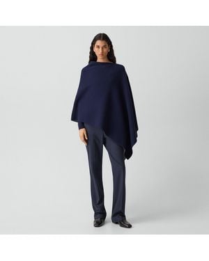 Theory Reversible Draped Poncho - Blue