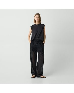 Theory Drawcord Pull-On Pant - Black
