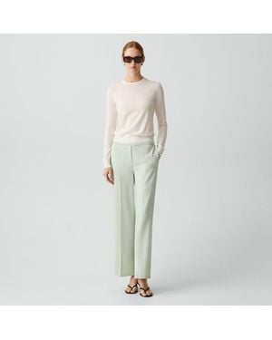 Theory Wide-Leg Pull-On Pant - Green