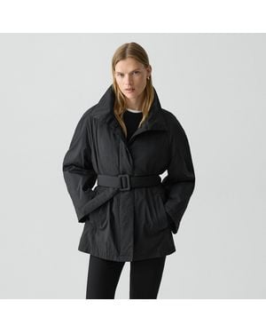 Theory Cropped Parka - Black