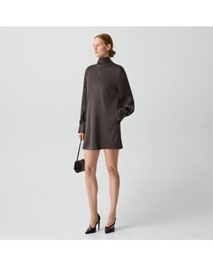Theory Blouson Sleeve Dress - Black