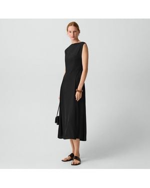 Theory Draped Midi Dress - Black