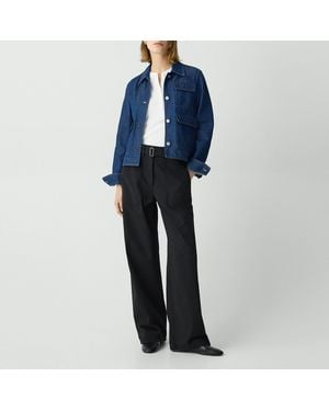 Theory Utility Wide-Leg Pant, 31' - Blue