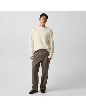 Theory Relaxed Pleat Pant - Natural