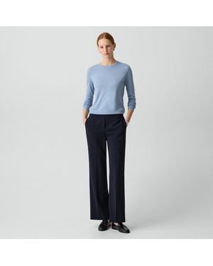 Theory Wide-Leg Pull-On Pant - Blue