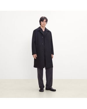 Theory Balmacaan Coat - Blue