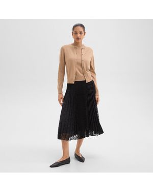 Theory Pleated Midi Skirt - Black