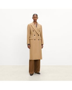 Theory Double-Breasted Overcoat - Natural