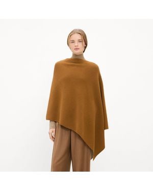 Theory Reversible Draped Poncho - Brown