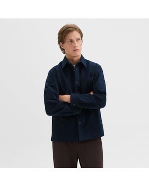Theory Moleskin Twill Shirt Jacket - Blue