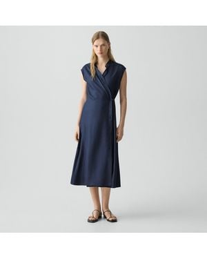 Theory Convertible Wrap Dress - Blue