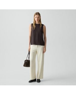 Theory Wide-Leg Pull-On Pant - Black