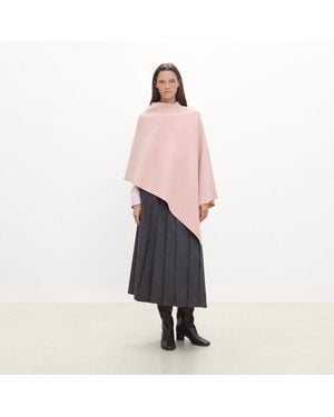 Theory Reversible Draped Poncho - Pink