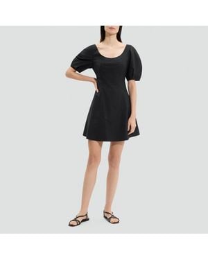 Theory Puff Sleeve Mini Dress - Black