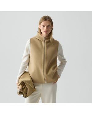 Theory Hooded Vest - Brown