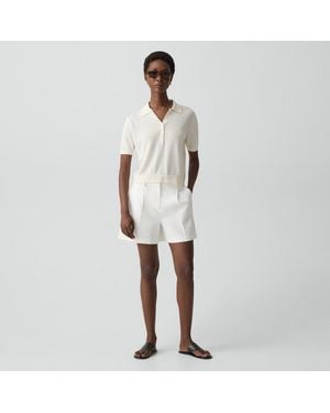 Theory Fluid Pleat Short - White