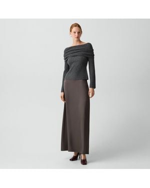 Theory A-Line Maxi Skirt - Gray