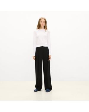 Theory Double Pleat Pant - White