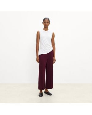 Theory Classic Straight Pull-On Pant - Red