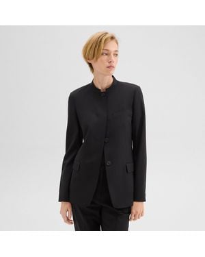 Theory Stand-Collar Blazer - Black