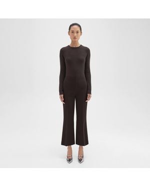 Theory Cropped Kick Pant - Black